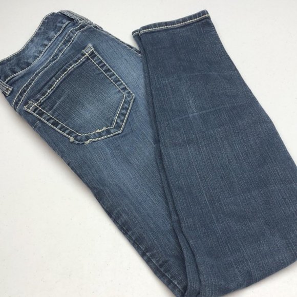 VINTAGE SEVEN7 SKINNY JEANS 29x29 EMBROIDERED POCKETS ❤️ - Picture 7 of 12